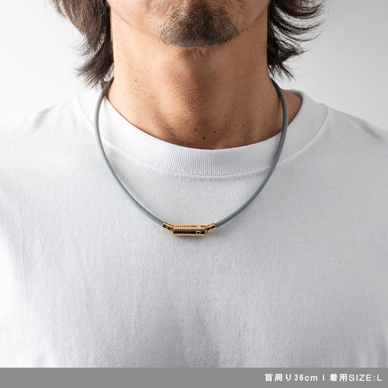 BANDEL バンデル NEUTRAL ニュートラル Grey×Gold 磁気ネックレス HLCNN Grey×Gold