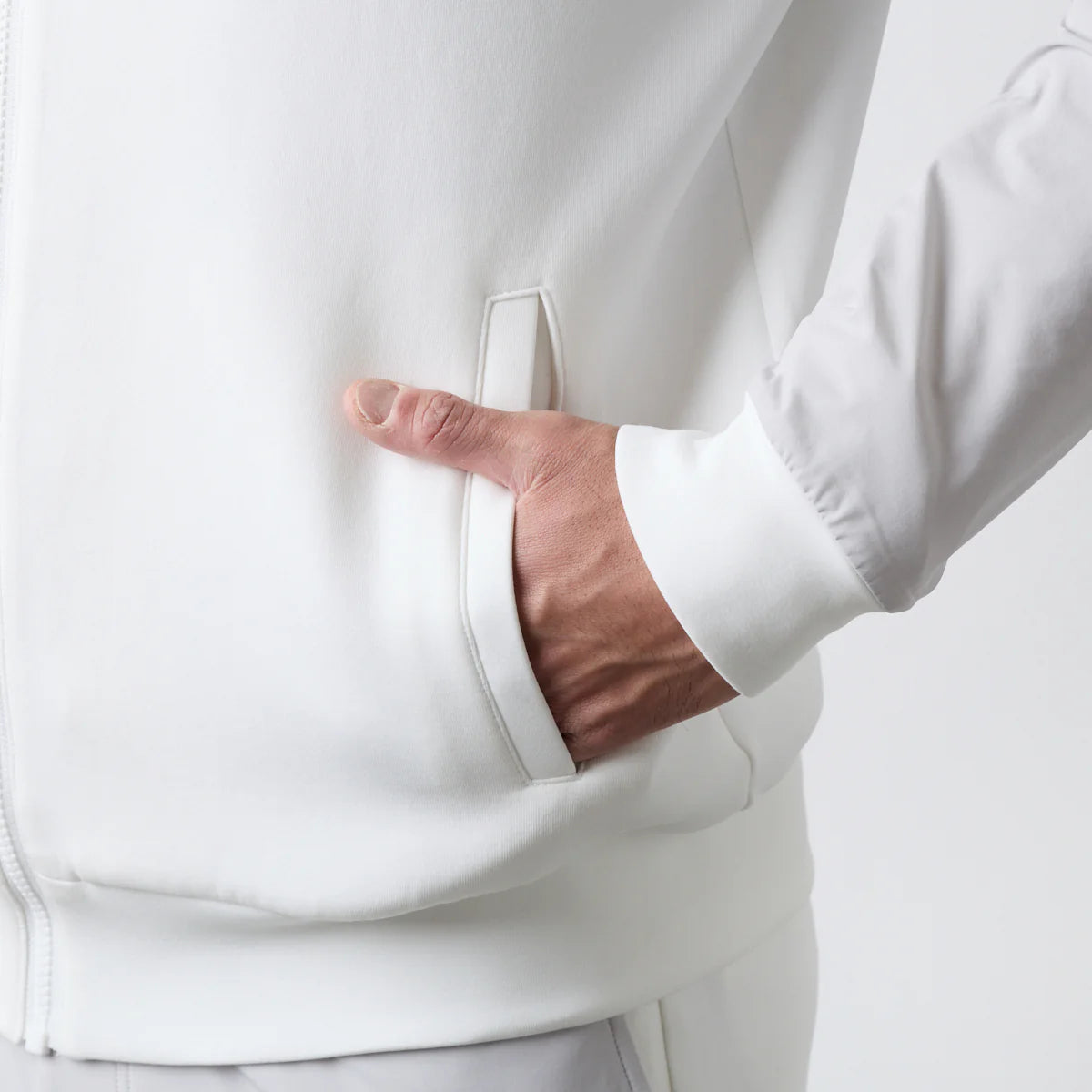 BANDEL GOLF スウィッチ ラグランスリーブ ジップフーディー WHITE