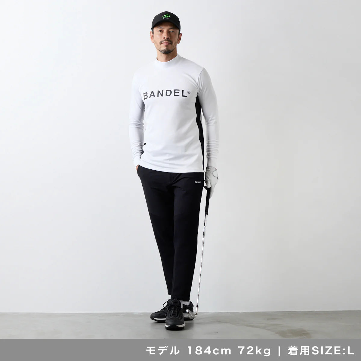 BANDEL GOLF フロントスウィッチ テーパードパンツ BLACK