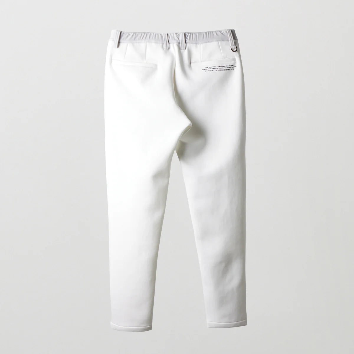 BANDEL GOLF フロントスウィッチ テーパードパンツ WHITE