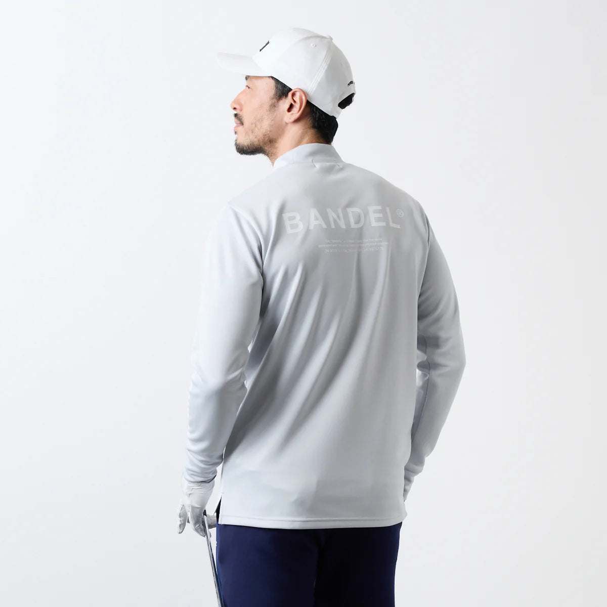 BANDEL GOLF バンデル ゴルフ チェストスウィッチ 長袖モックネック GREY