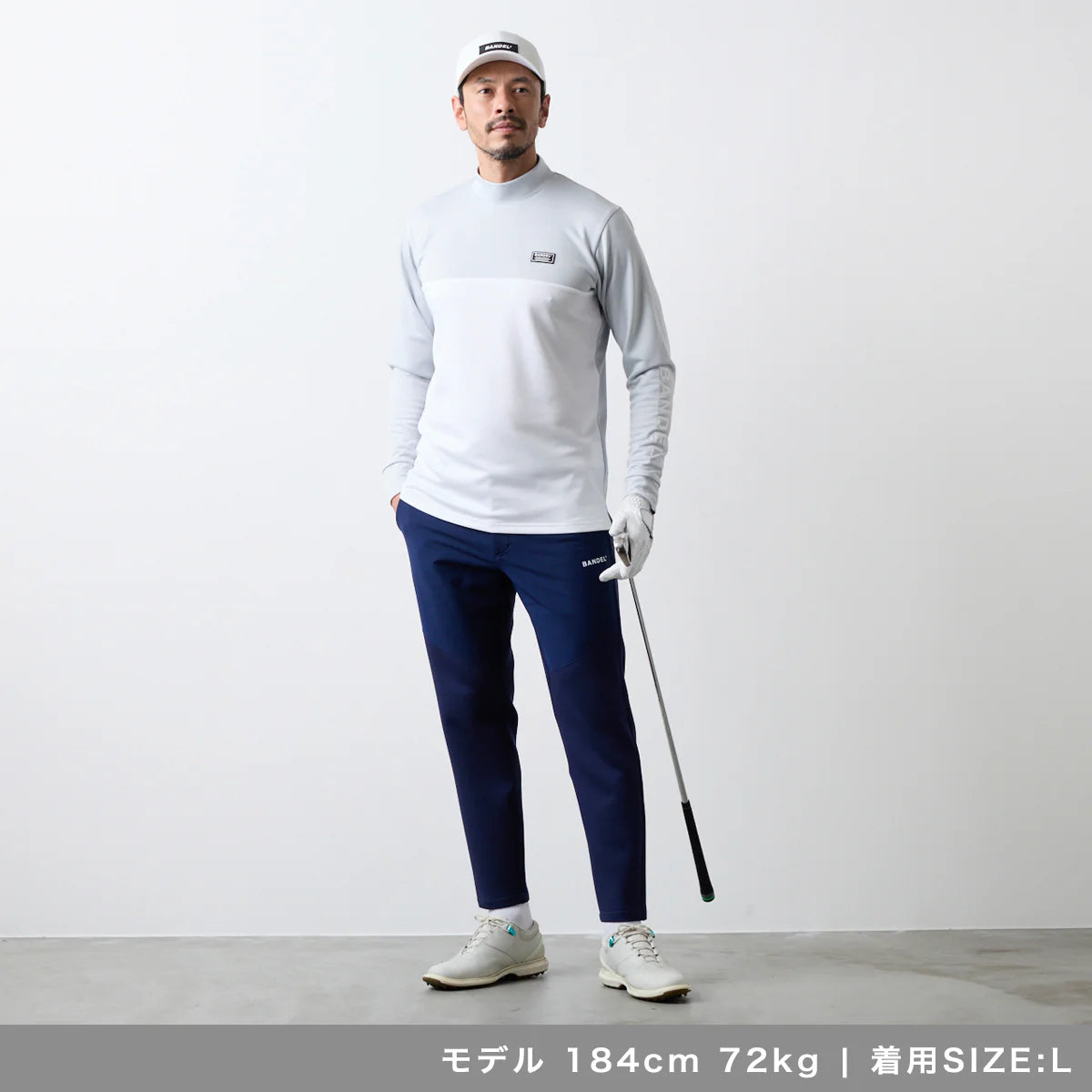 BANDEL GOLF バンデル ゴルフ チェストスウィッチ 長袖モックネック GREY