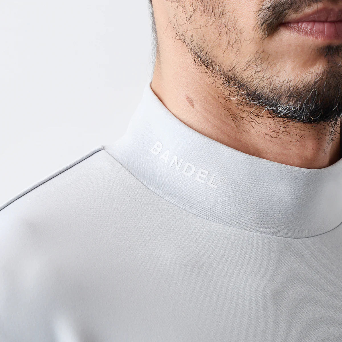 BANDEL GOLF バンデル ゴルフ チェストスウィッチ 長袖モックネック GREY