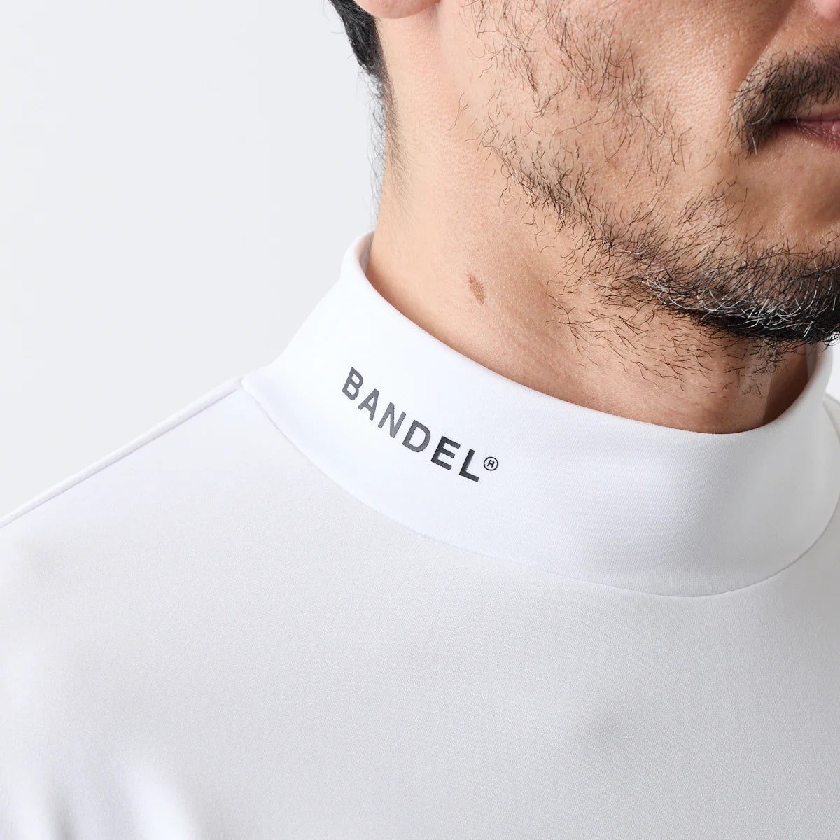 BANDEL GOLF バンデル ゴルフ チェストスウィッチ 長袖モックネック WHITE