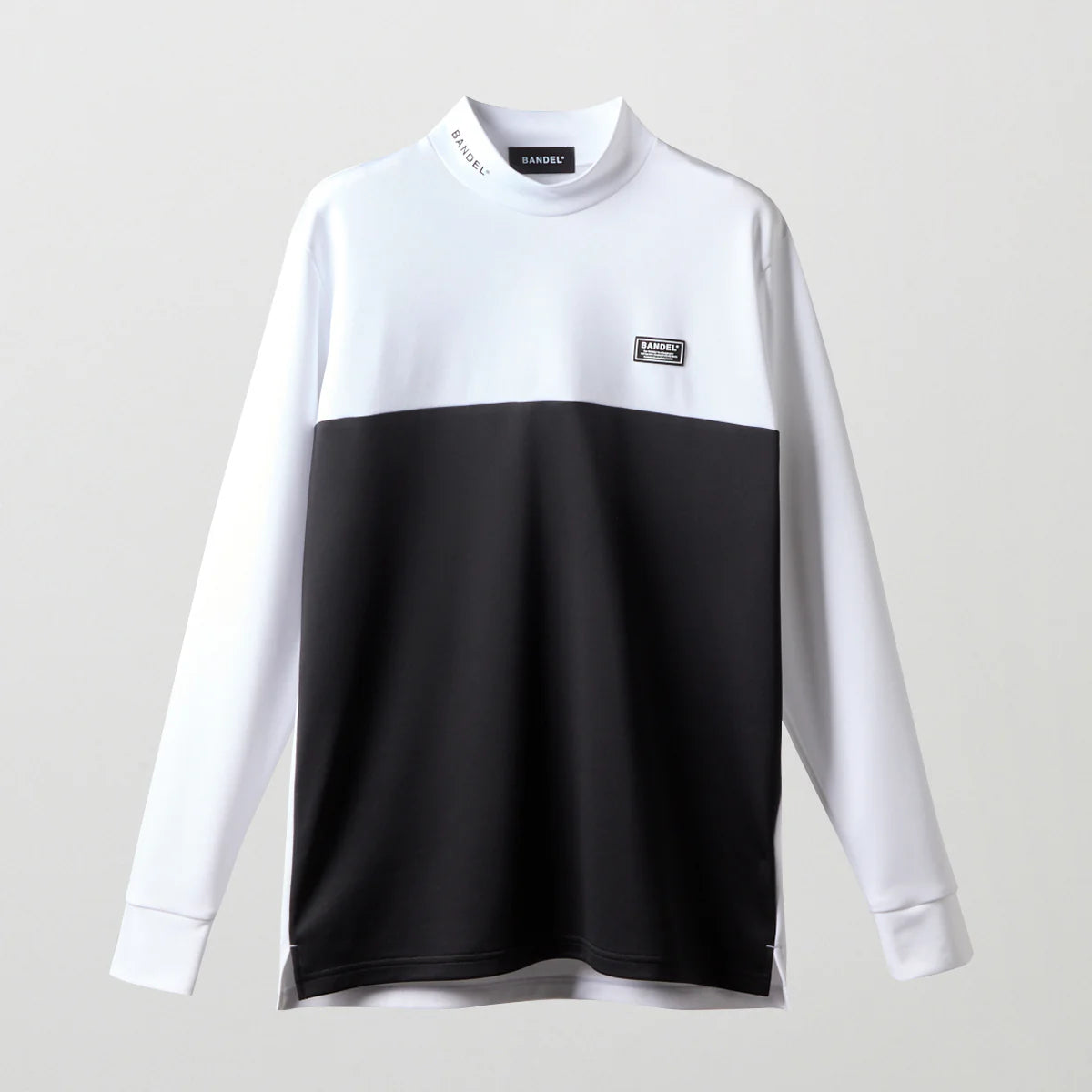 BANDEL GOLF バンデル ゴルフ チェストスウィッチ 長袖モックネック WHITE