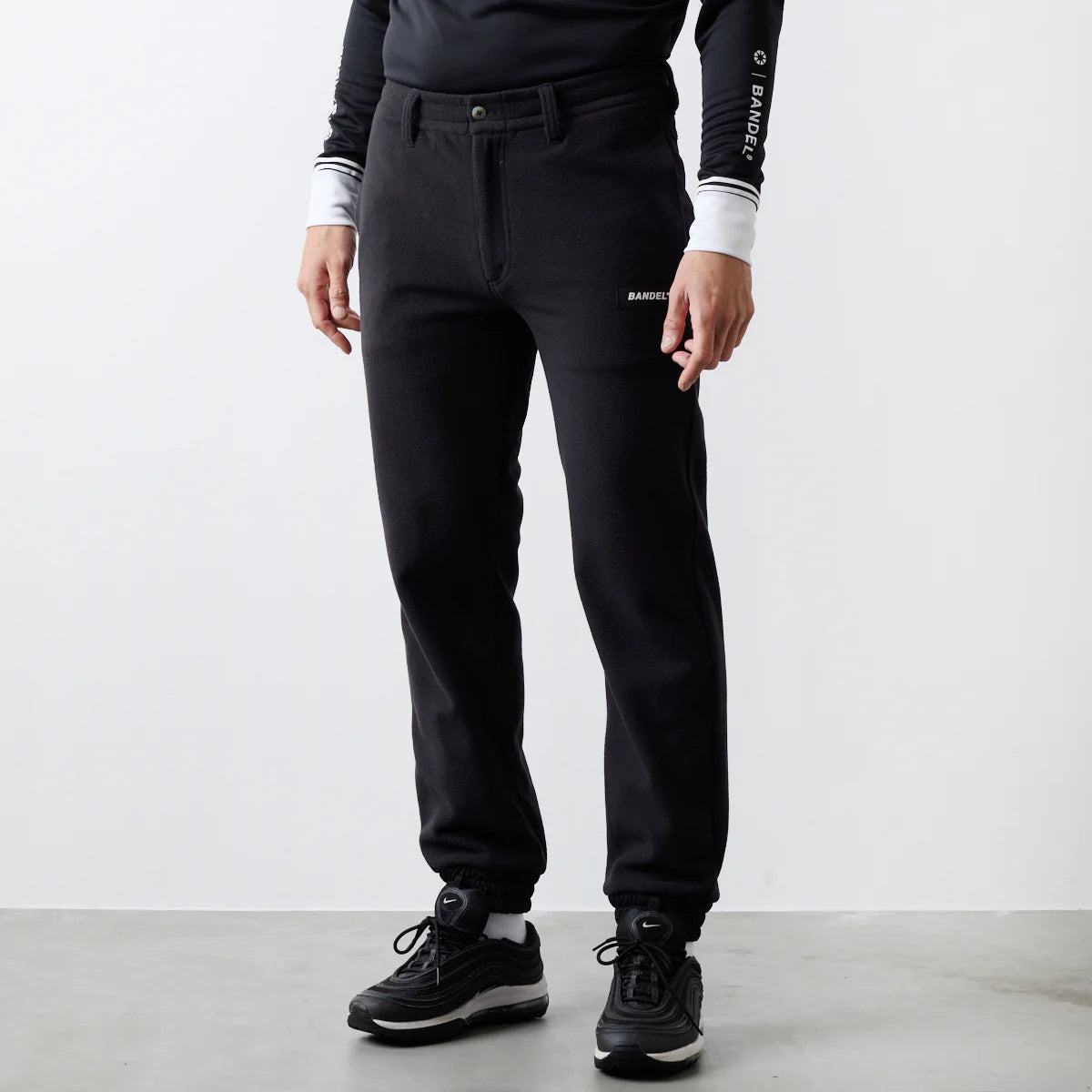 BANDEL GOLF フリースウォーム リブパンツ BLACK