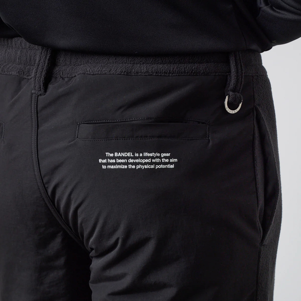 BANDEL GOLF フリースウォーム リブパンツ BLACK