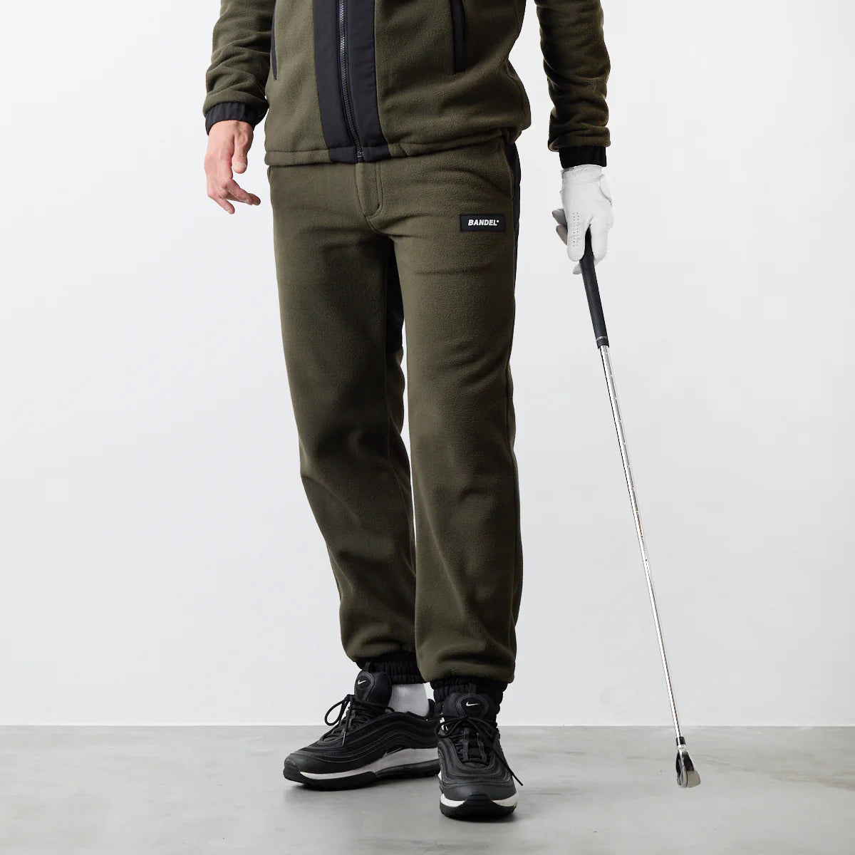BANDEL GOLF フリースウォーム リブパンツ KHAKI