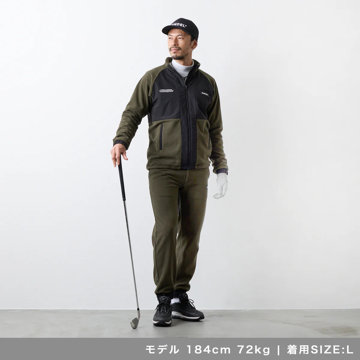 BANDEL GOLF フリースウォーム リブパンツ KHAKI