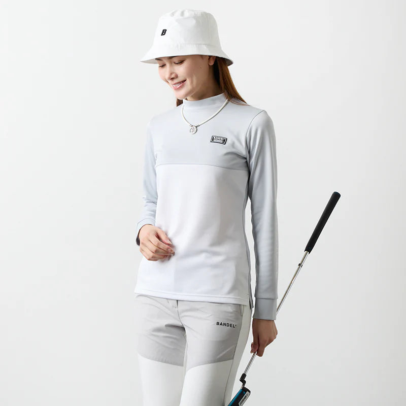 WOMENS チェストスウィッチ 長袖モックネック GREY