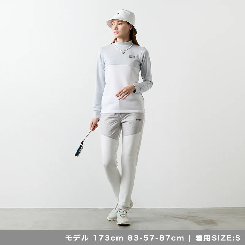 WOMENS チェストスウィッチ 長袖モックネック GREY