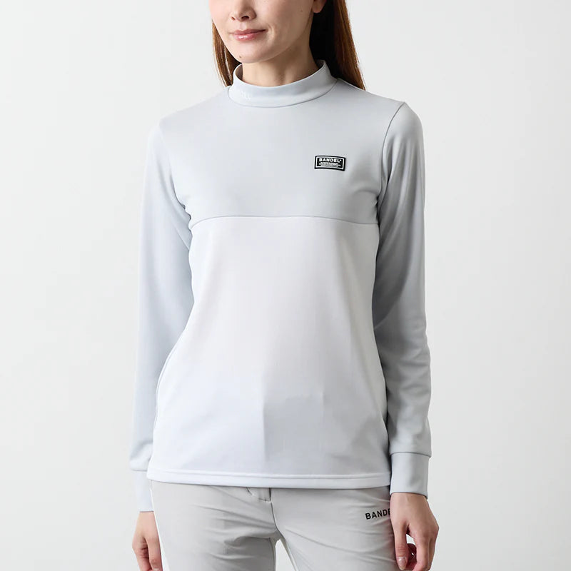 WOMENS チェストスウィッチ 長袖モックネック GREY
