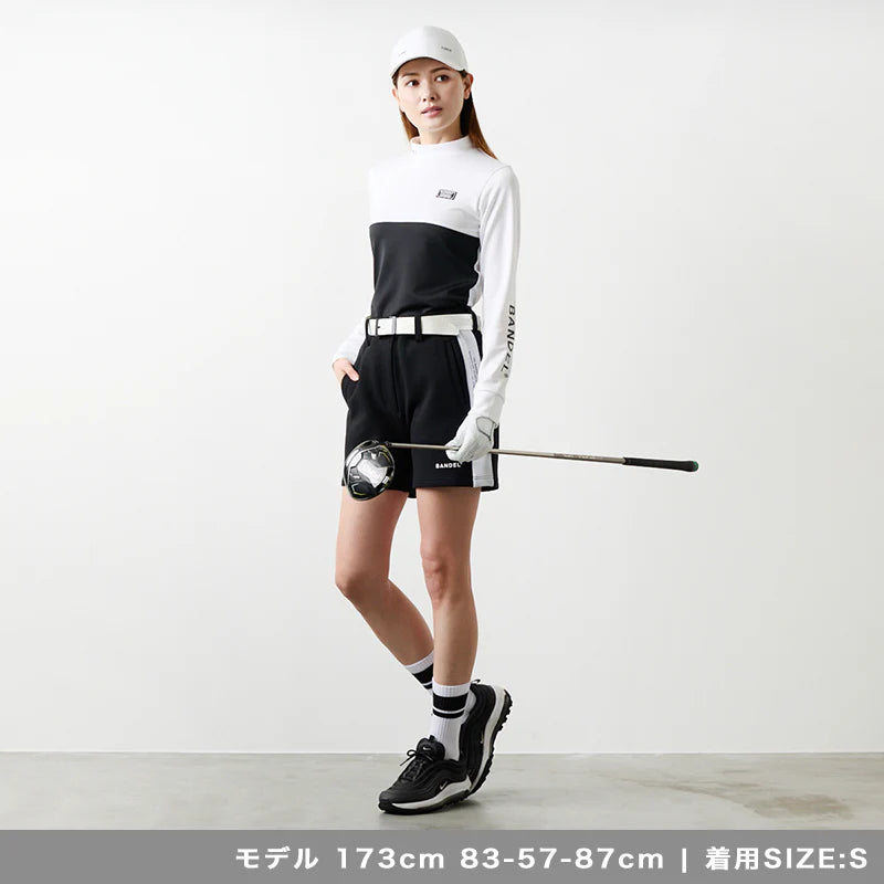 WOMENS チェストスウィッチ 長袖モックネック WHITE