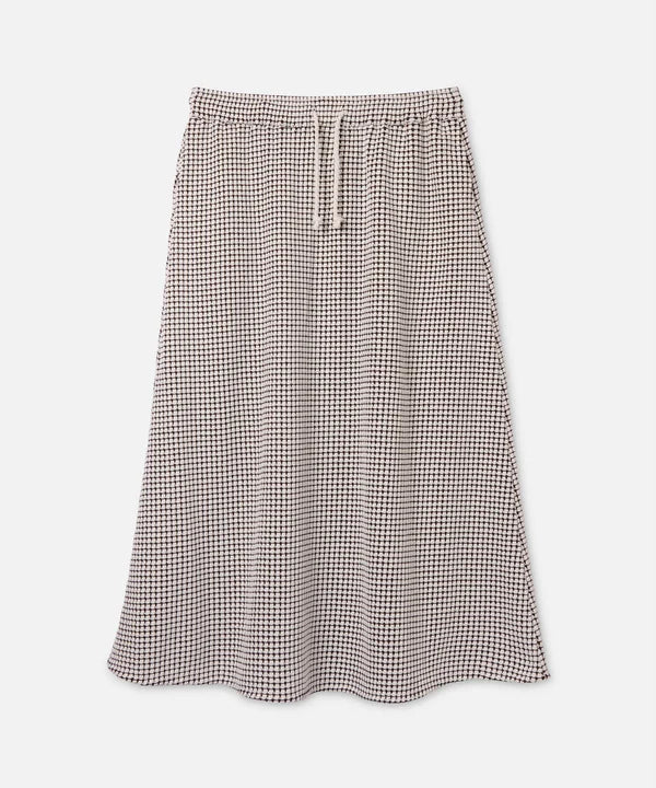 SEA GREEN BIG WAFFLE FLARE SKIRT