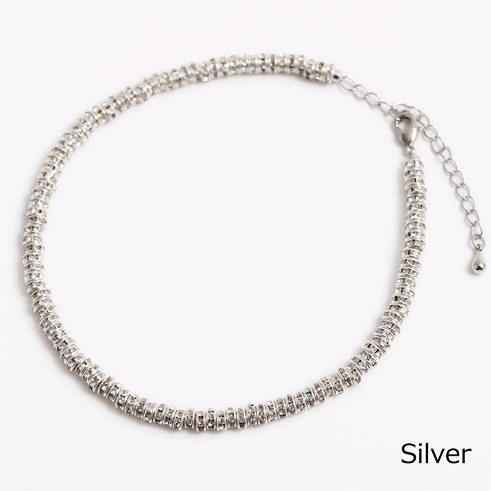 GLITTER ANKLET グリッターアンクレット アンクレット SILVER