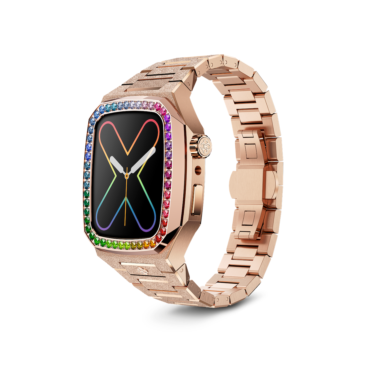 GOLDEN CONCEPT ゴールデンコンセプト Apple Watch Case - EVF41 - RAINBOW Rose Gold ローズゴールド レインボー