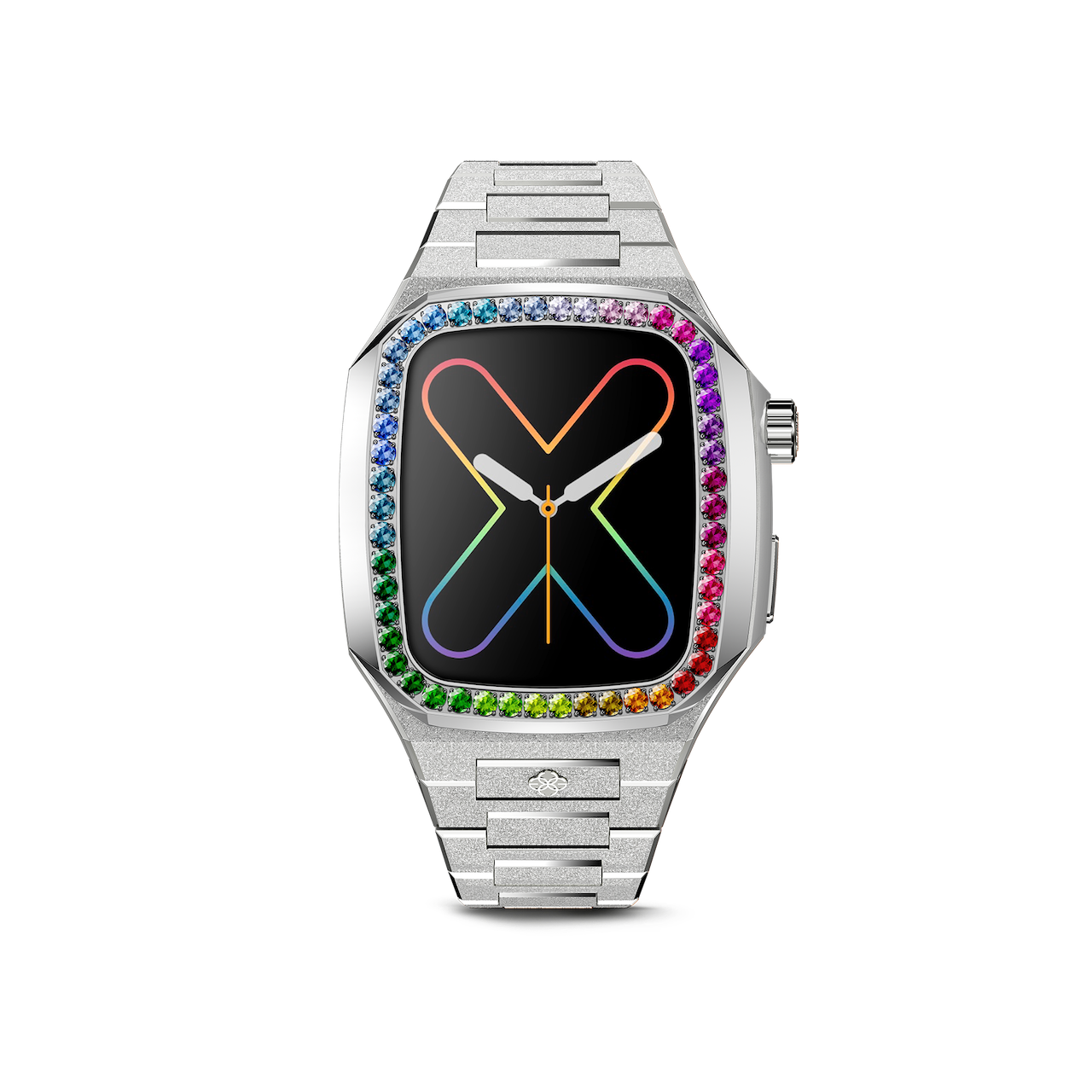GOLDEN CONCEPT ゴールデンコンセプト Apple Watch Case - EVF41 - RAINBOW Silver