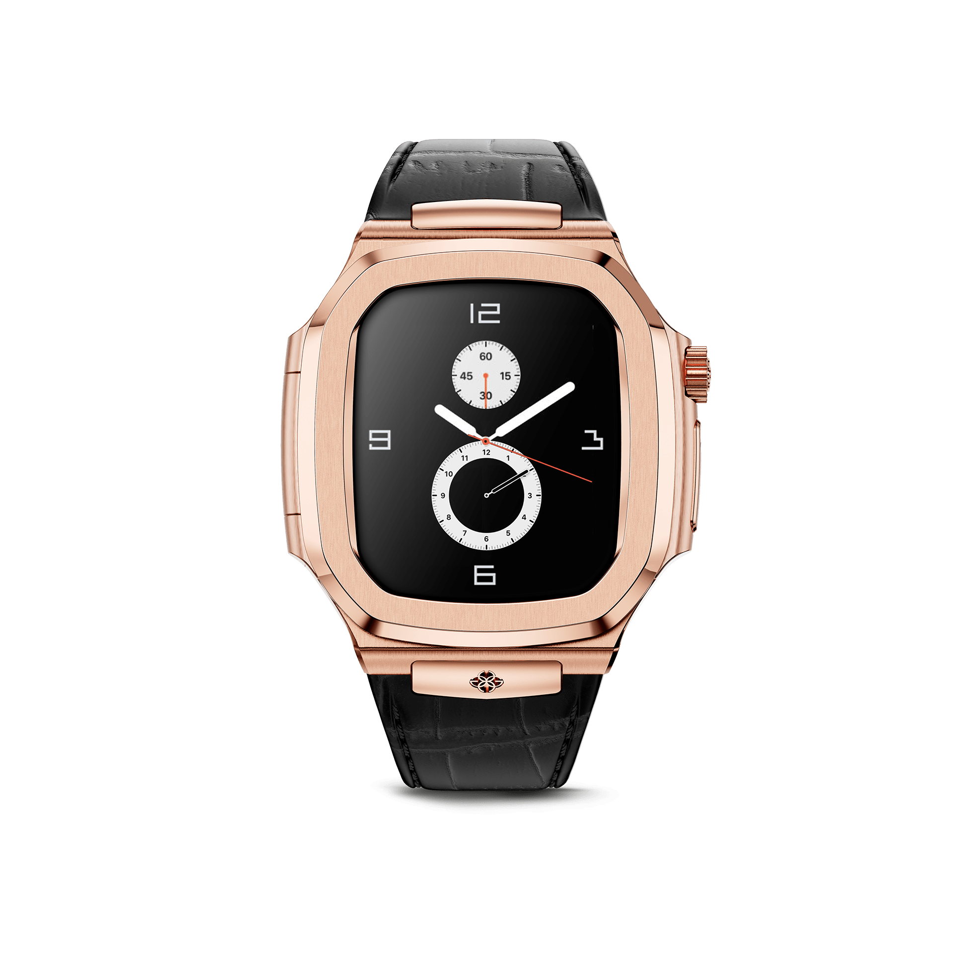 GOLDEN CONCEPT ゴールデンコンセプト Apple Watch Case - ROL45 - Rose Gold / Black ブラック