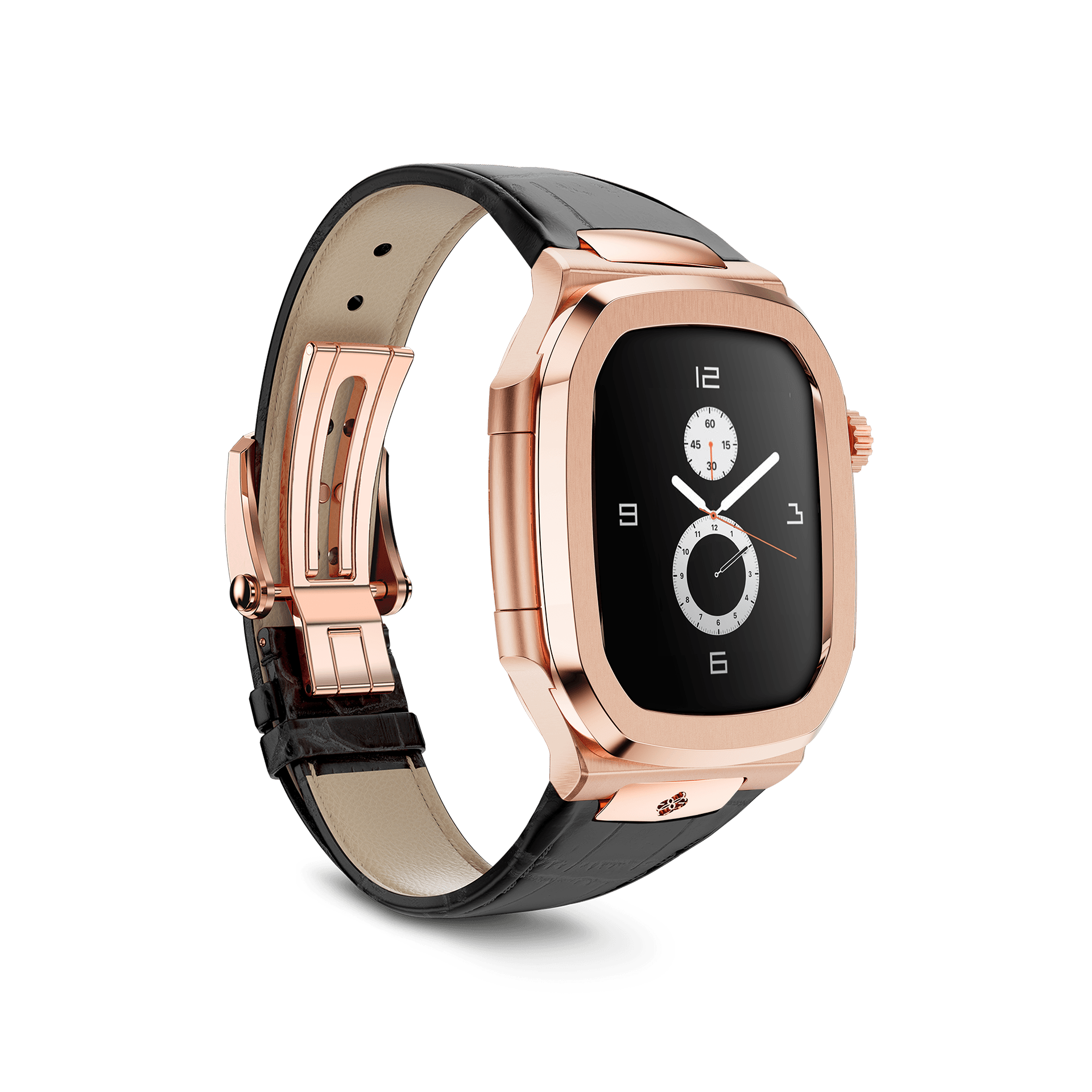 GOLDEN CONCEPT ゴールデンコンセプト Apple Watch Case - ROL45 - Rose Gold / Black ブラック