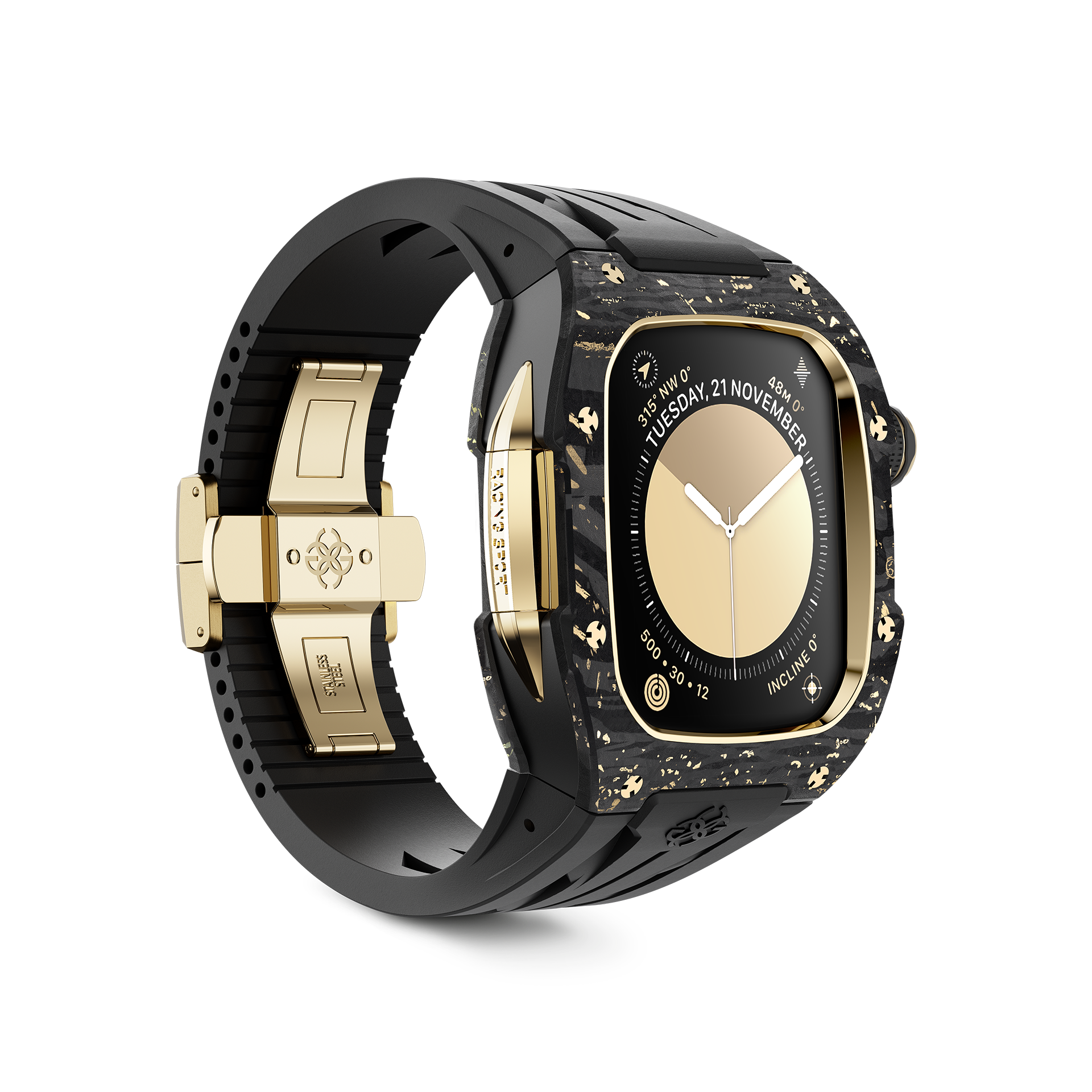 GOLDEN CONCEPT ゴールデンコンセプト Apple Watch Case / RSCIII46 - Gold Carbon カーボン ゴールド