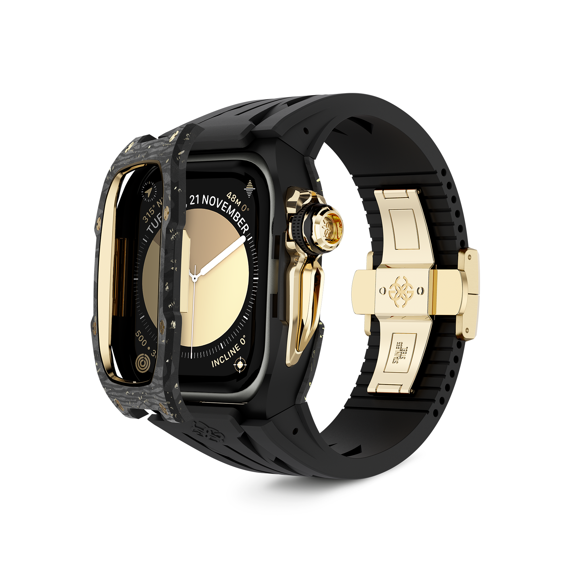 GOLDEN CONCEPT ゴールデンコンセプト Apple Watch Case / RSCIII46 - Gold Carbon カーボン ゴールド