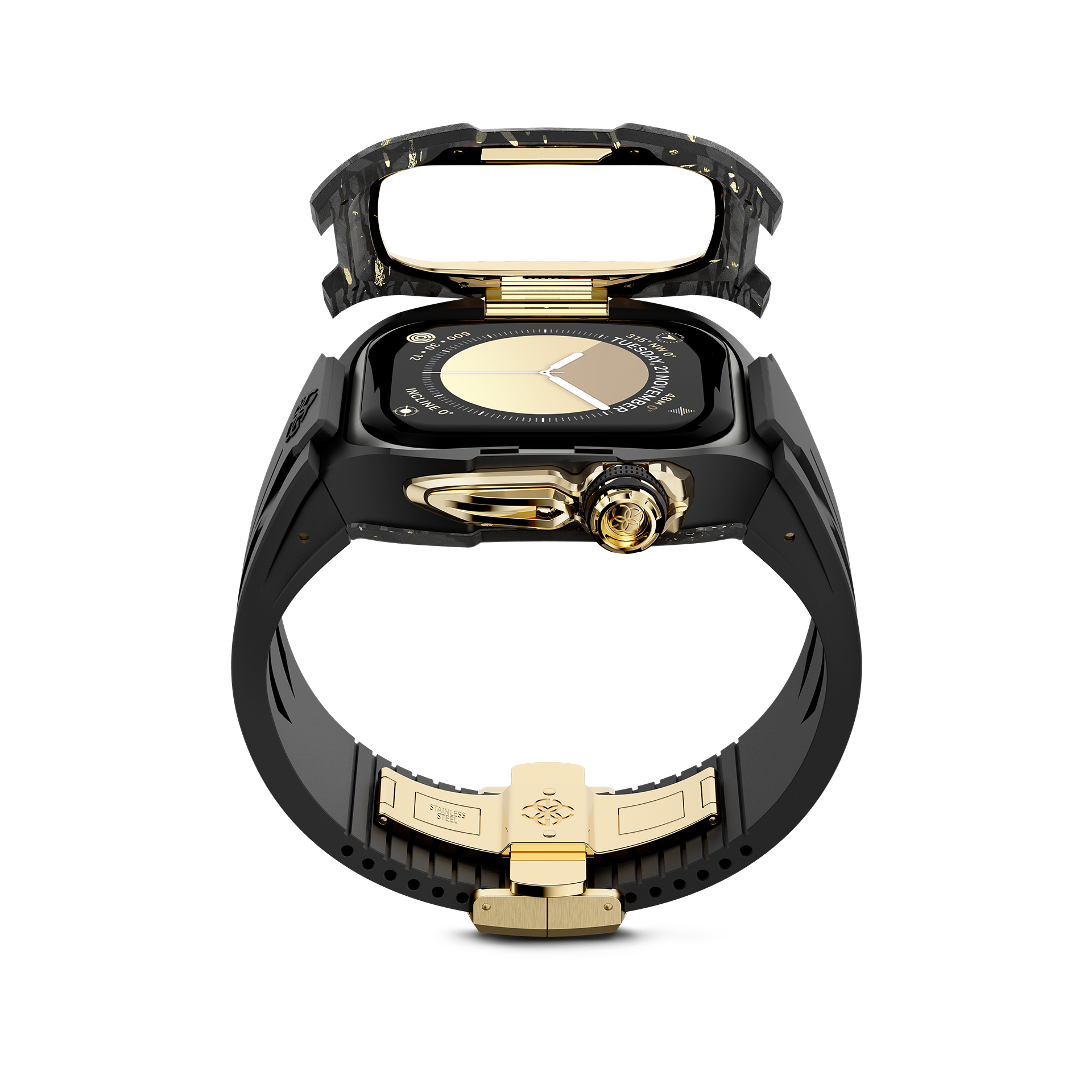 GOLDEN CONCEPT ゴールデンコンセプト Apple Watch Case / RSCIII46 - Gold Carbon カーボン ゴールド