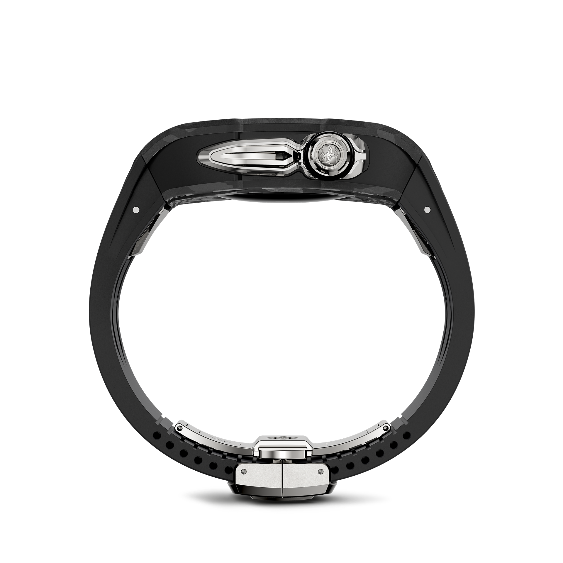 GOLDEN CONCEPT ゴールデンコンセプト Apple Watch Case / RSCIII46 - Silver Carbon シルバー カーボン