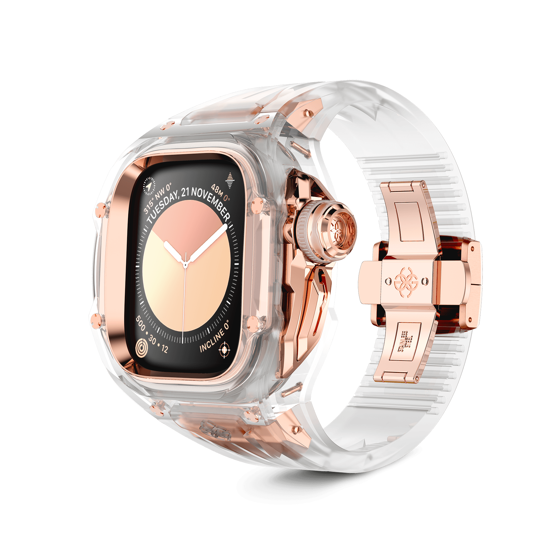 GOLDEN CONCEPT ゴールデンコンセプト Apple Watch Case / RSTRIII49 - CRYSTAL ROSE クリスタル ローズ