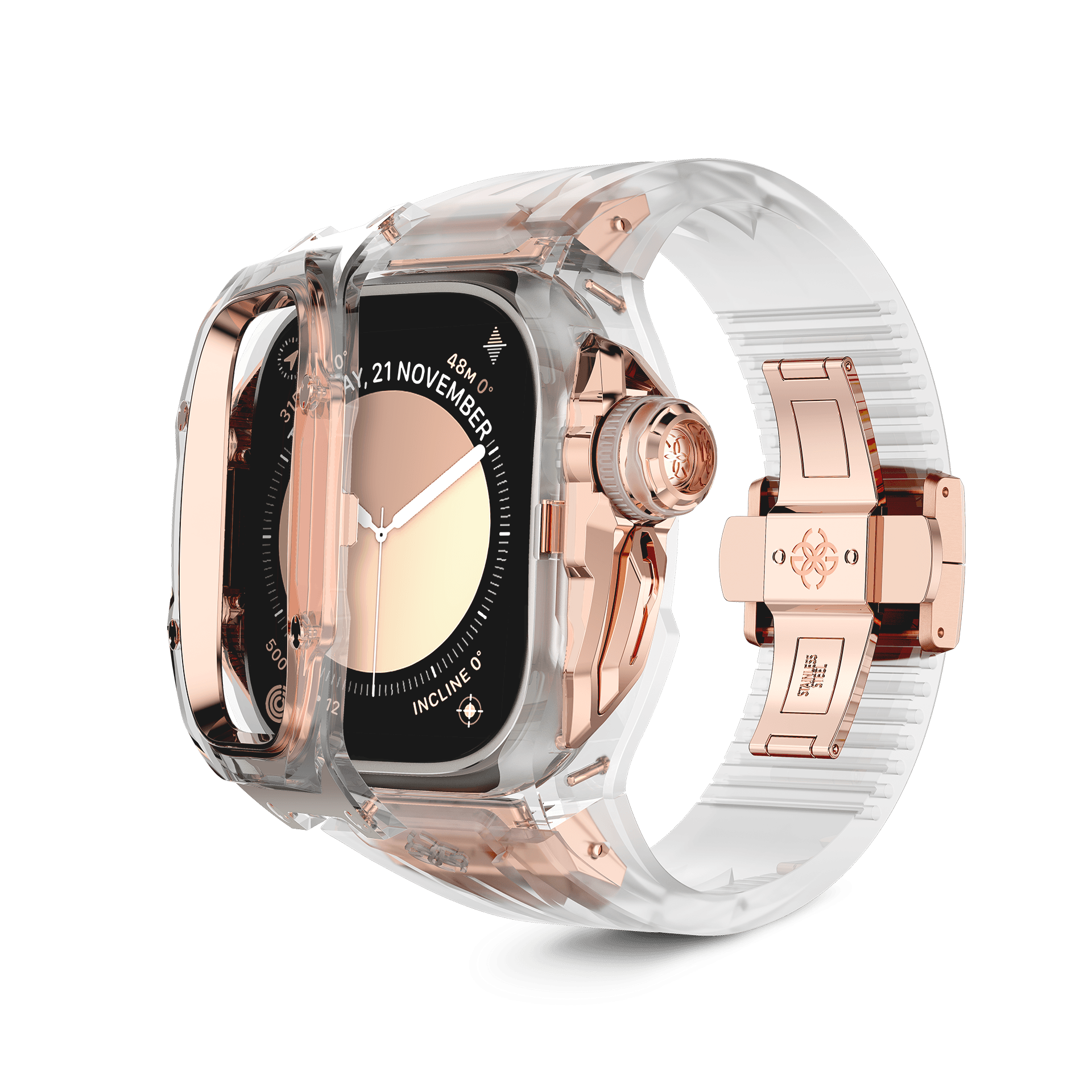 GOLDEN CONCEPT ゴールデンコンセプト Apple Watch Case / RSTRIII49 - CRYSTAL ROSE クリスタル ローズ