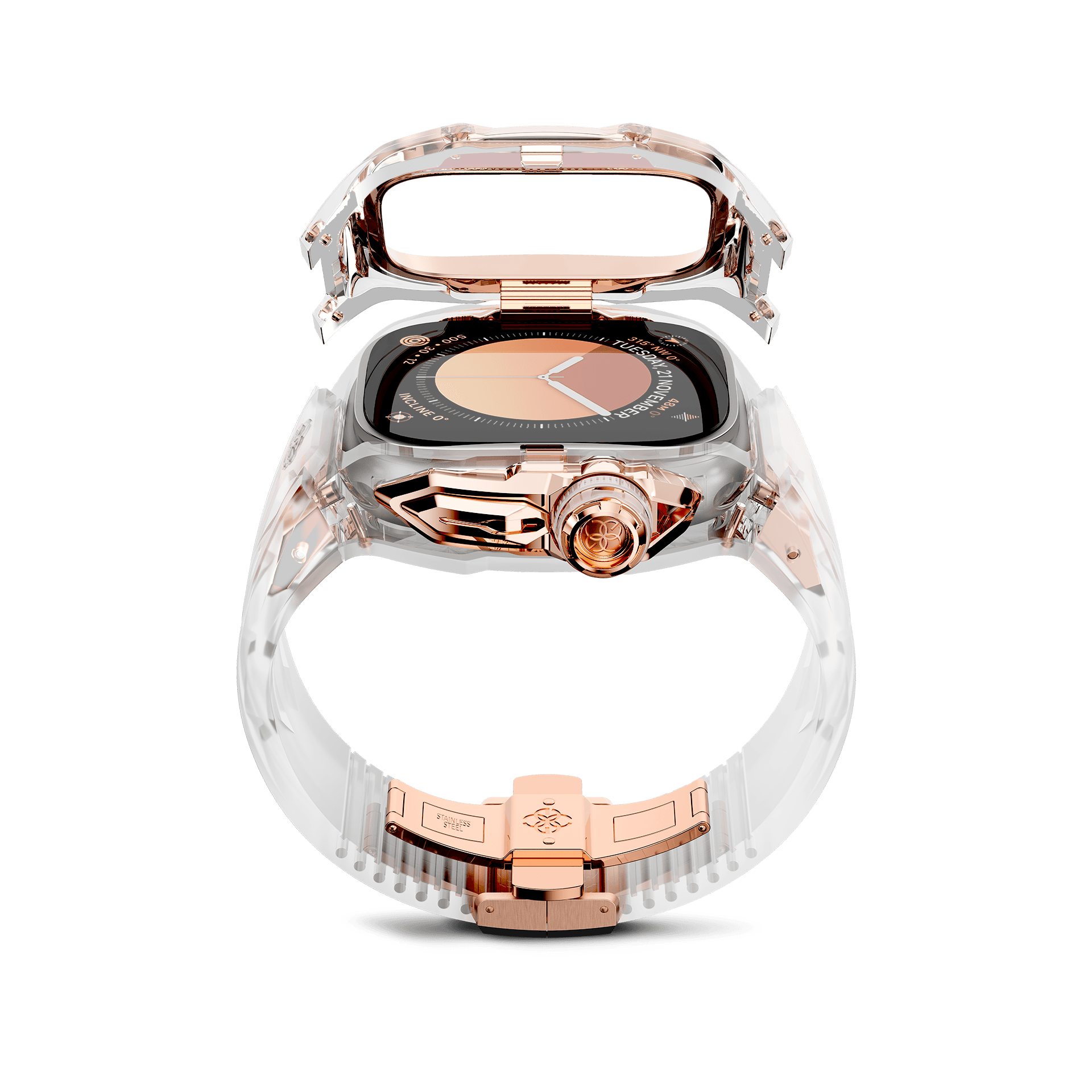 GOLDEN CONCEPT ゴールデンコンセプト Apple Watch Case / RSTRIII49 - CRYSTAL ROSE クリスタル ローズ