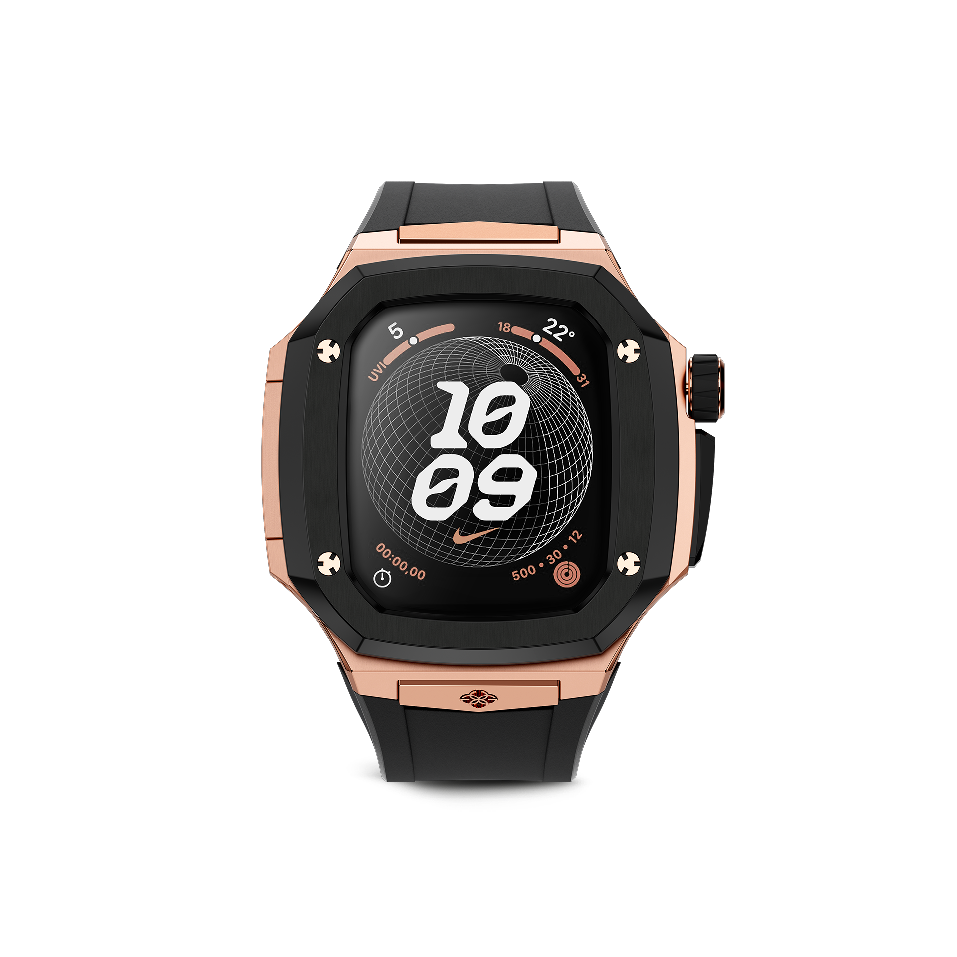 GOLDEN CONCEPT ゴールデンコンセプト Apple Watch Case - SPIII41 - Rose Gold / Black ブラック