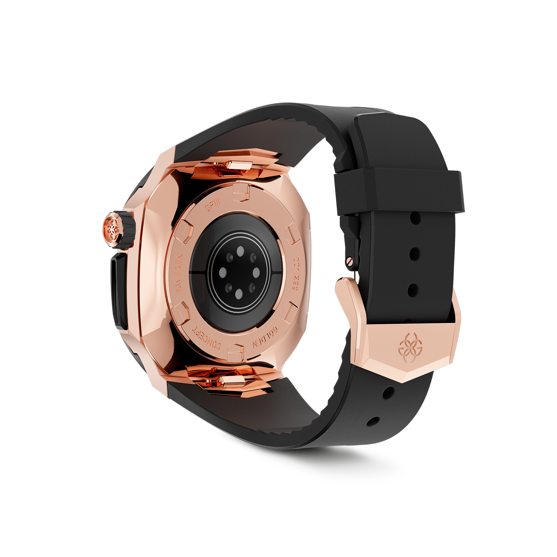GOLDEN CONCEPT ゴールデンコンセプト Apple Watch Case - SPIII41 - Rose Gold / Black ブラック