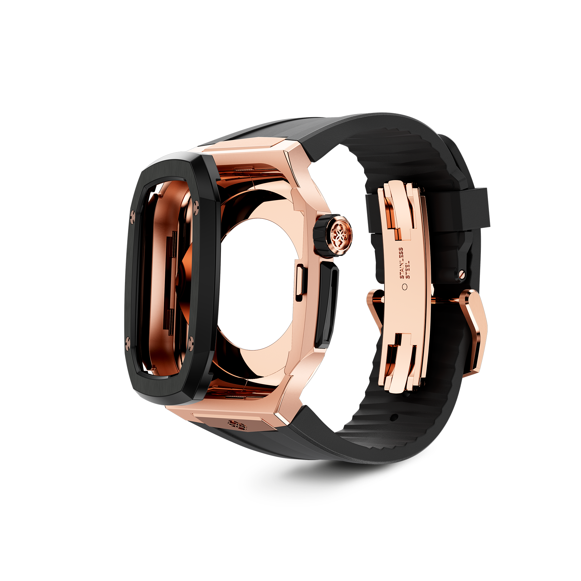 GOLDEN CONCEPT ゴールデンコンセプト Apple Watch Case - SPIII41 - Rose Gold / Black ブラック