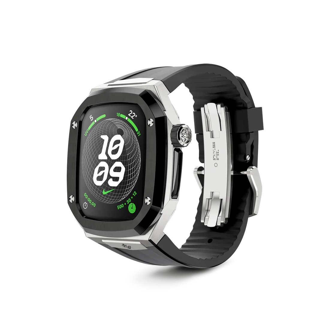 GOLDEN CONCEPT ゴールデンコンセプト Apple Watch Case - SPIII41 - Silver / Black ブラック
