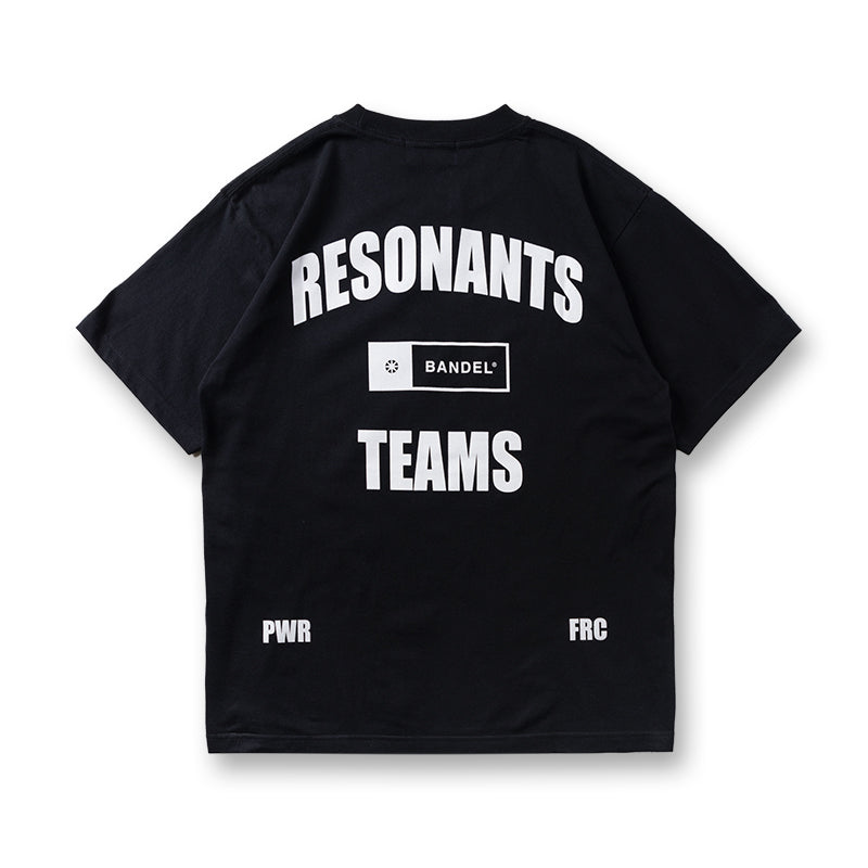 RESONANTS TEAMS S/S TEE BAN-4SRTTE Tシャツ コットン100% 型崩れ防止 / BLACK