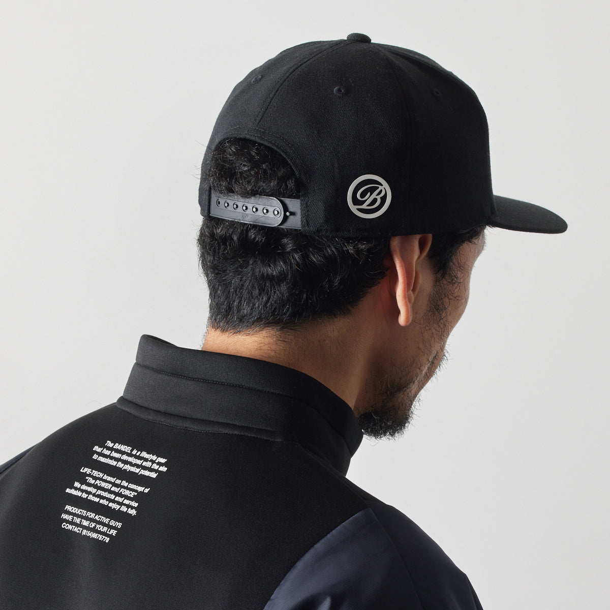 CURSIVE LOGO FLATVISOR CAP BG-46CLFCP キャップ 吸湿 伸縮 / BLACK