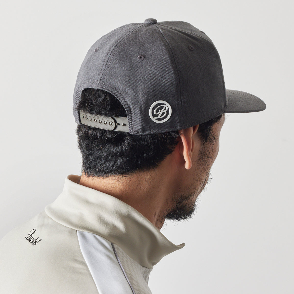 CURSIVE LOGO FLATVISOR CAP BG-46CLFCP キャップ 吸湿 伸縮 / GREY