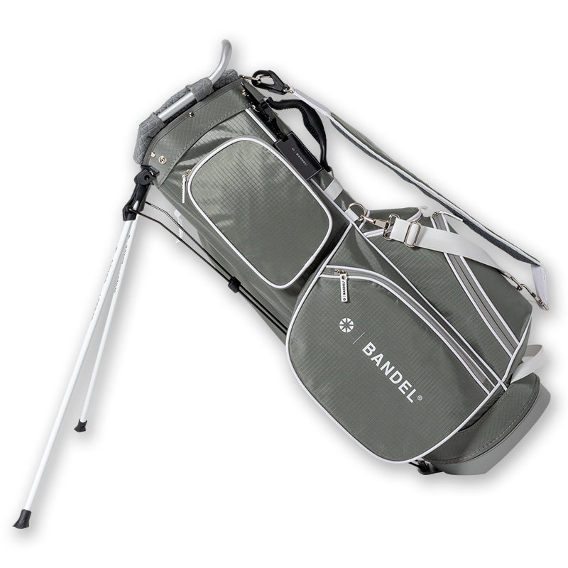 BANDEL GOLF バンデル ゴルフ | キャディバッグ 8.5インチ グレー スタンド仕様 軽量 RIPSTOP STAND CADDYBAG  (STANDARD EDITION) BGJ-4SCB / GREYxWHITE