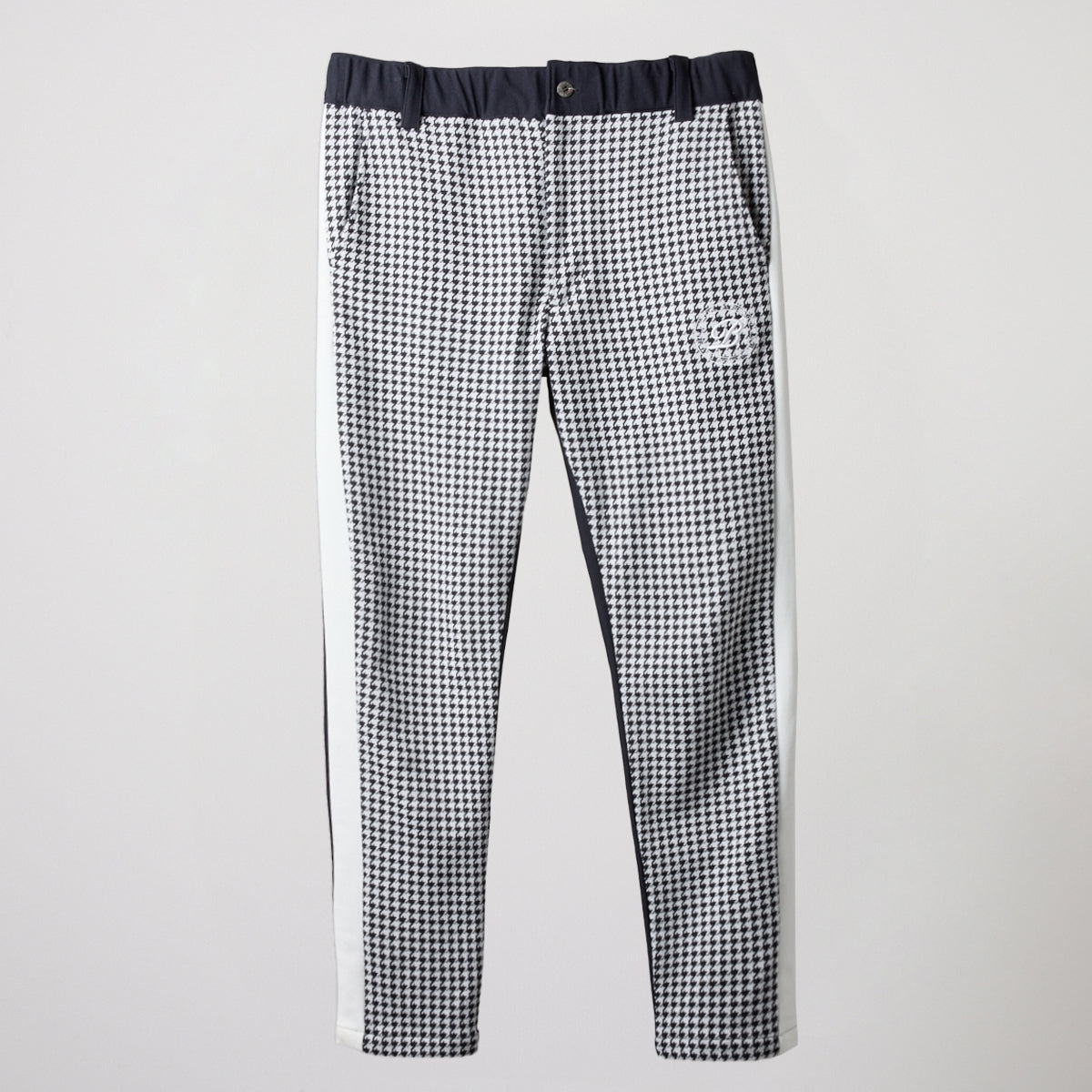 HOUNDSTOOTH BICOLOR TAPERED PANTS BGS-4AHBTP テーパードパンツ 4wayストレッチ 脚長効果 発熱素材 セットアップ / BLACK