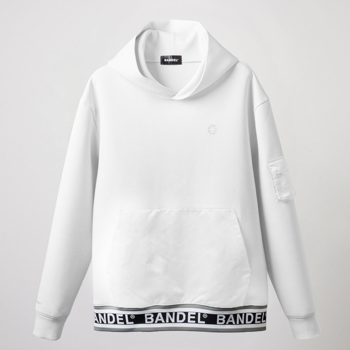 NYLON POCKET P/O HOODIE BGS-4ANPHD 軽量 ダンボール素材 異素材MIX セットアップ / WHITE