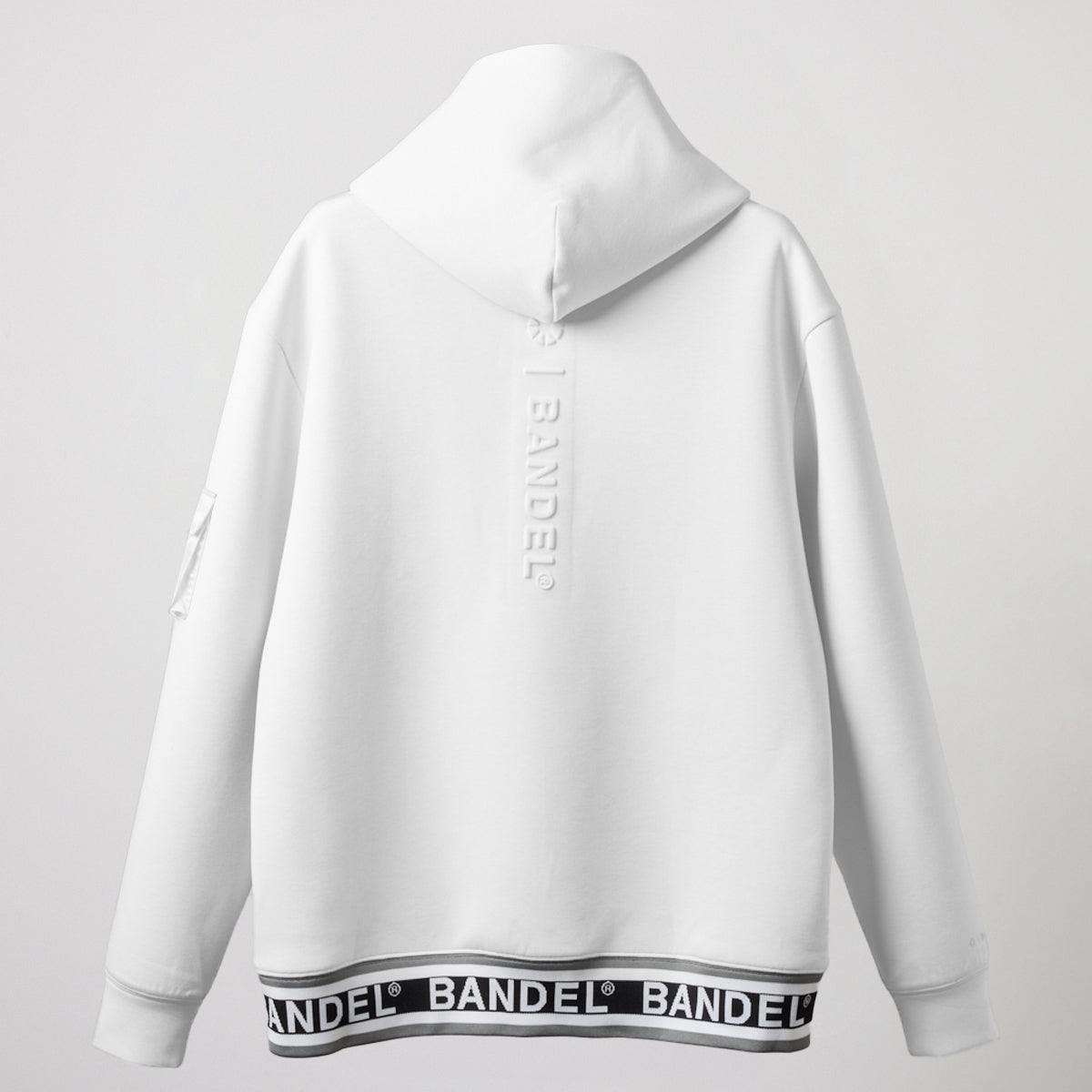 NYLON POCKET P/O HOODIE BGS-4ANPHD 軽量 ダンボール素材 異素材MIX セットアップ / WHITE