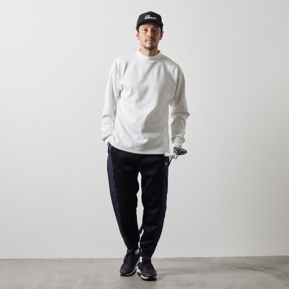 SIDE PUFFER TRACKPANTS BGS-4ASPTP トラックパンツ インベル 軽量 保温 中綿 動きやすい セットアップ / BLACK