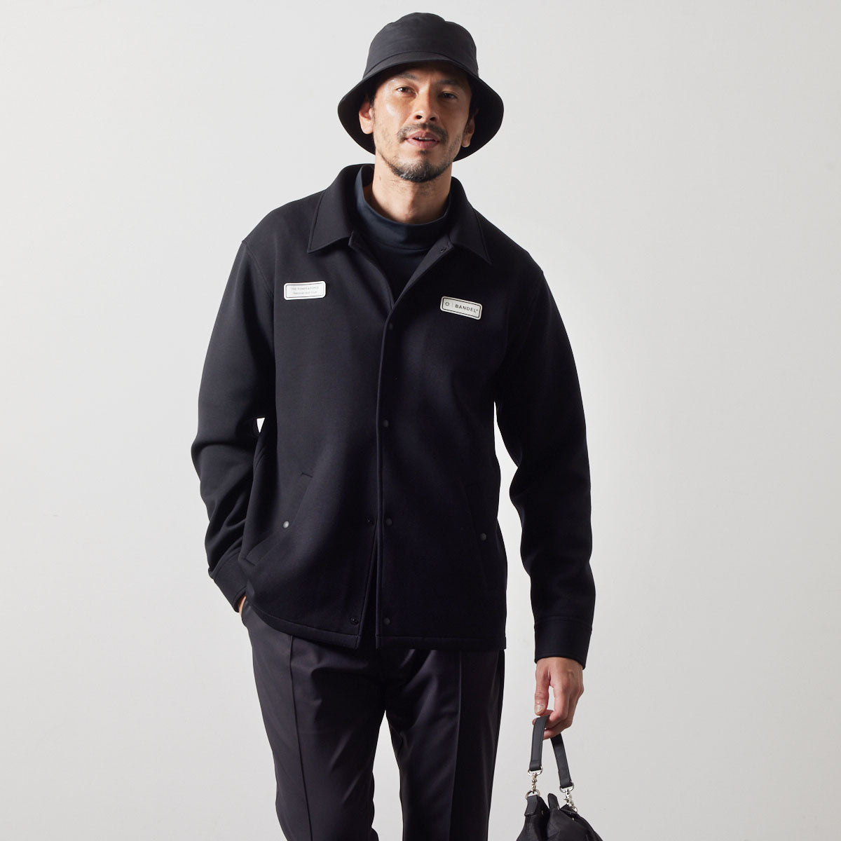 UTILITY COACH JACKET BGS-4AUCJT コーチジャケット 軽量 保温 伸縮性 ルーズフィット / BLACK