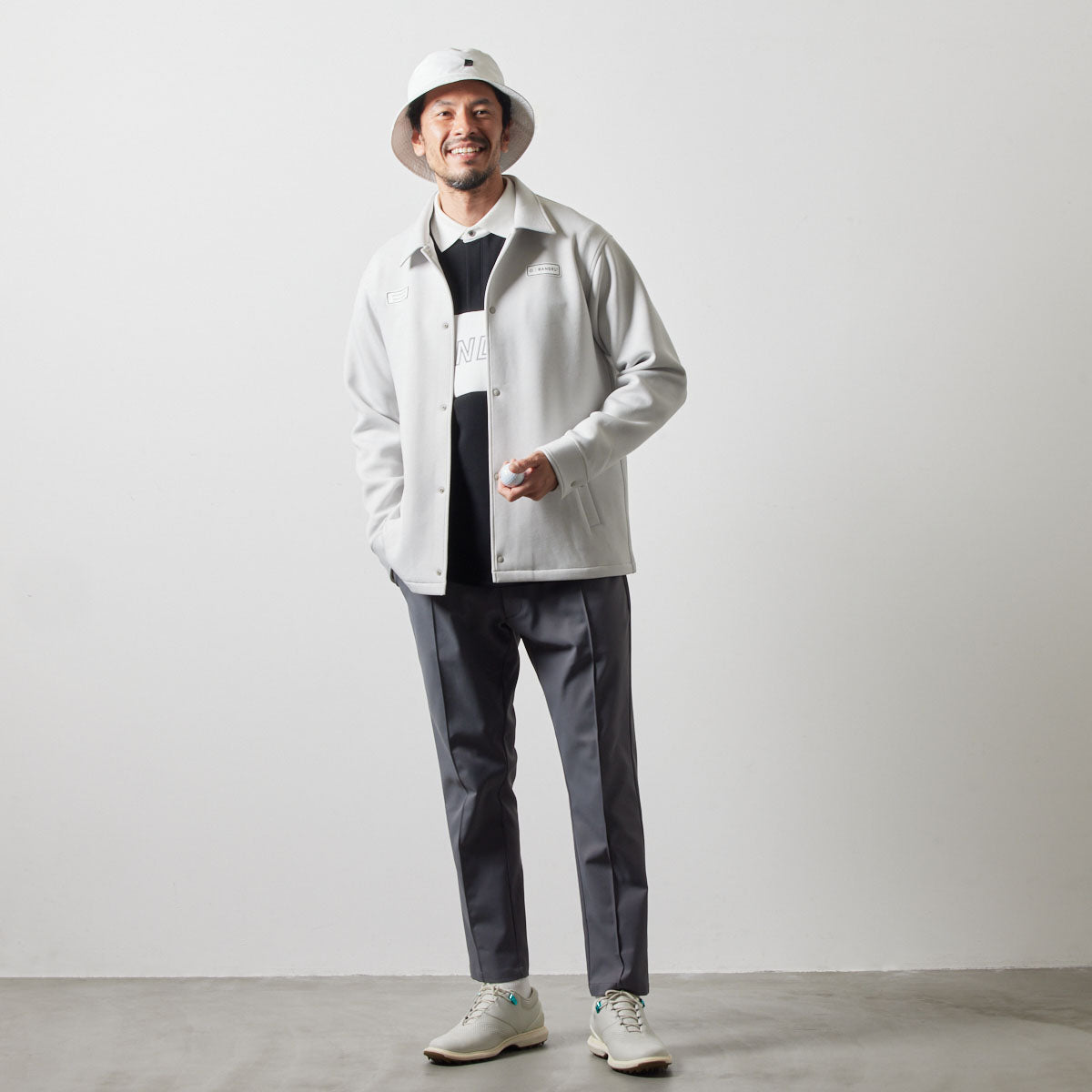 UTILITY COACH JACKET BGS-4AUCJT コーチジャケット 軽量 保温 伸縮性 ルーズフィット / L-GREY