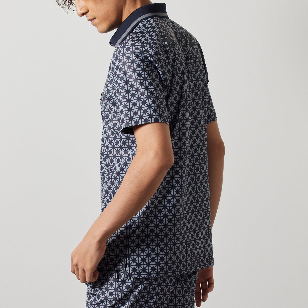 BANDEL GOLF バンデルゴルフ ポロシャツ ALLOVER S/S POLO SHIRTS BGS-4SAOPL BLACKxGRAY