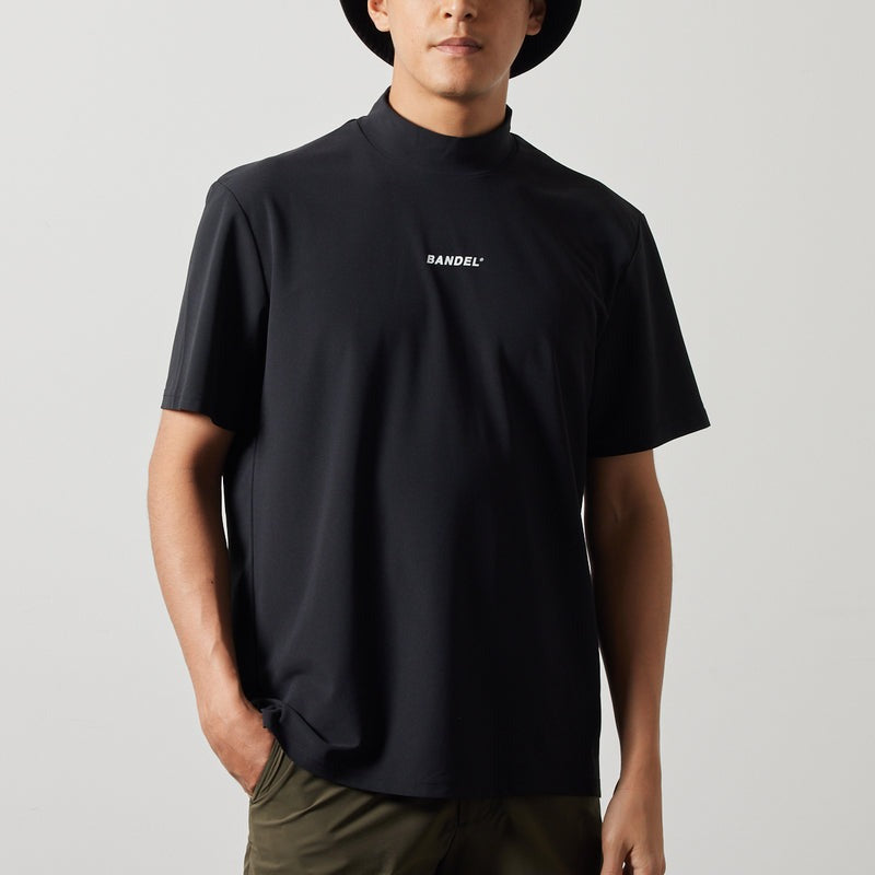 BANDEL GOLF バンデルゴルフ モックネック STRAIGHT LOGO S/S MOCK NECK SHIRTS BGS-4SLTMC BLACK