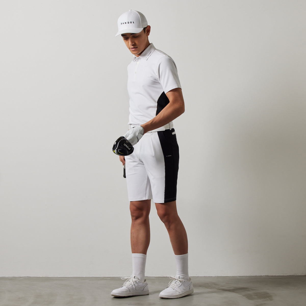 BANDEL GOLF バンデルゴルフ ショートパンツ SIDE PANEL SWITCH HALF PANTS BGS-4SSSHP WHITExBLACK