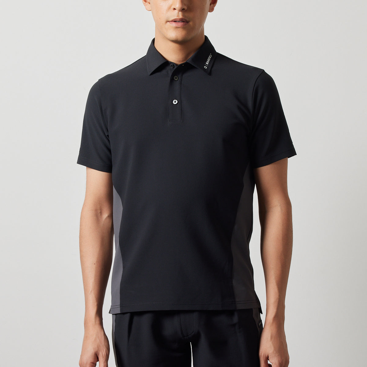 BANDEL GOLF バンデルゴルフ ポロシャツ SIDE PANEL SWITCH S/S POLO SHIRTS BGS-4SSSPL BLACKxGRAY