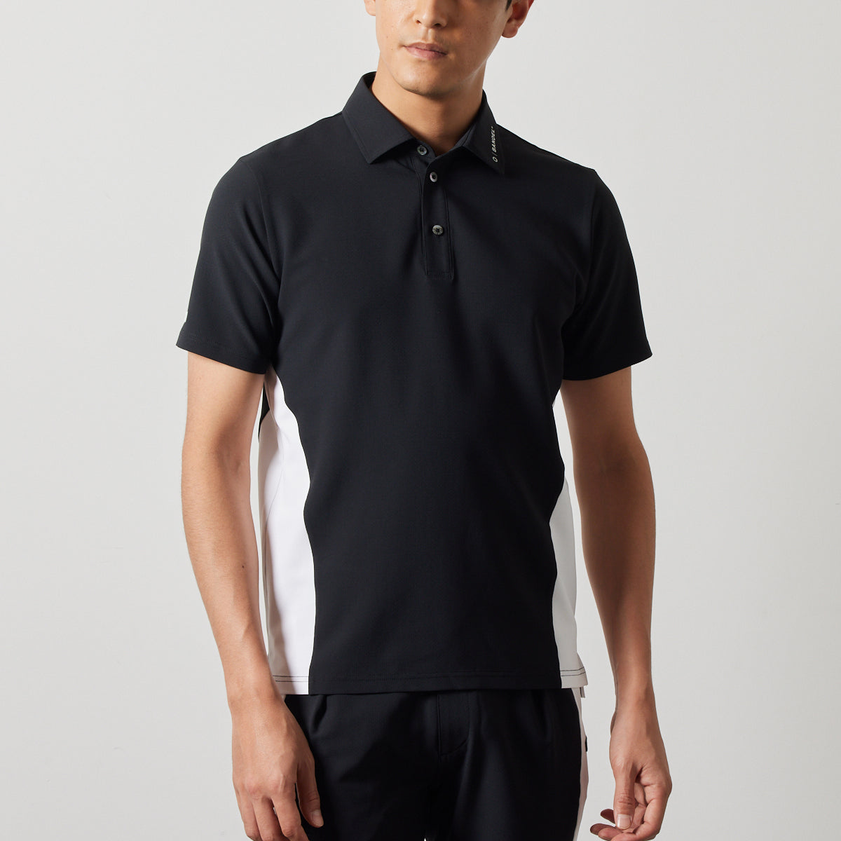 BANDEL GOLF バンデルゴルフ ポロシャツ SIDE PANEL SWITCH S/S POLO SHIRTS BGS-4SSSPL BLACKxWHITE