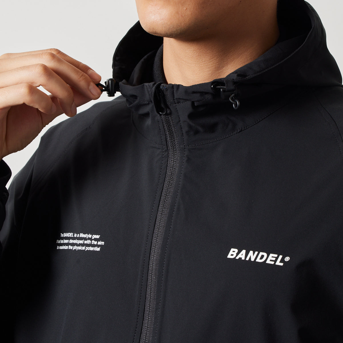 BANDEL GOLF バンデルゴルフ ジップフーディー セットアップ VENTILATION WOVEN JACKET BGS-4SVWJK ALL BLACK ブラック